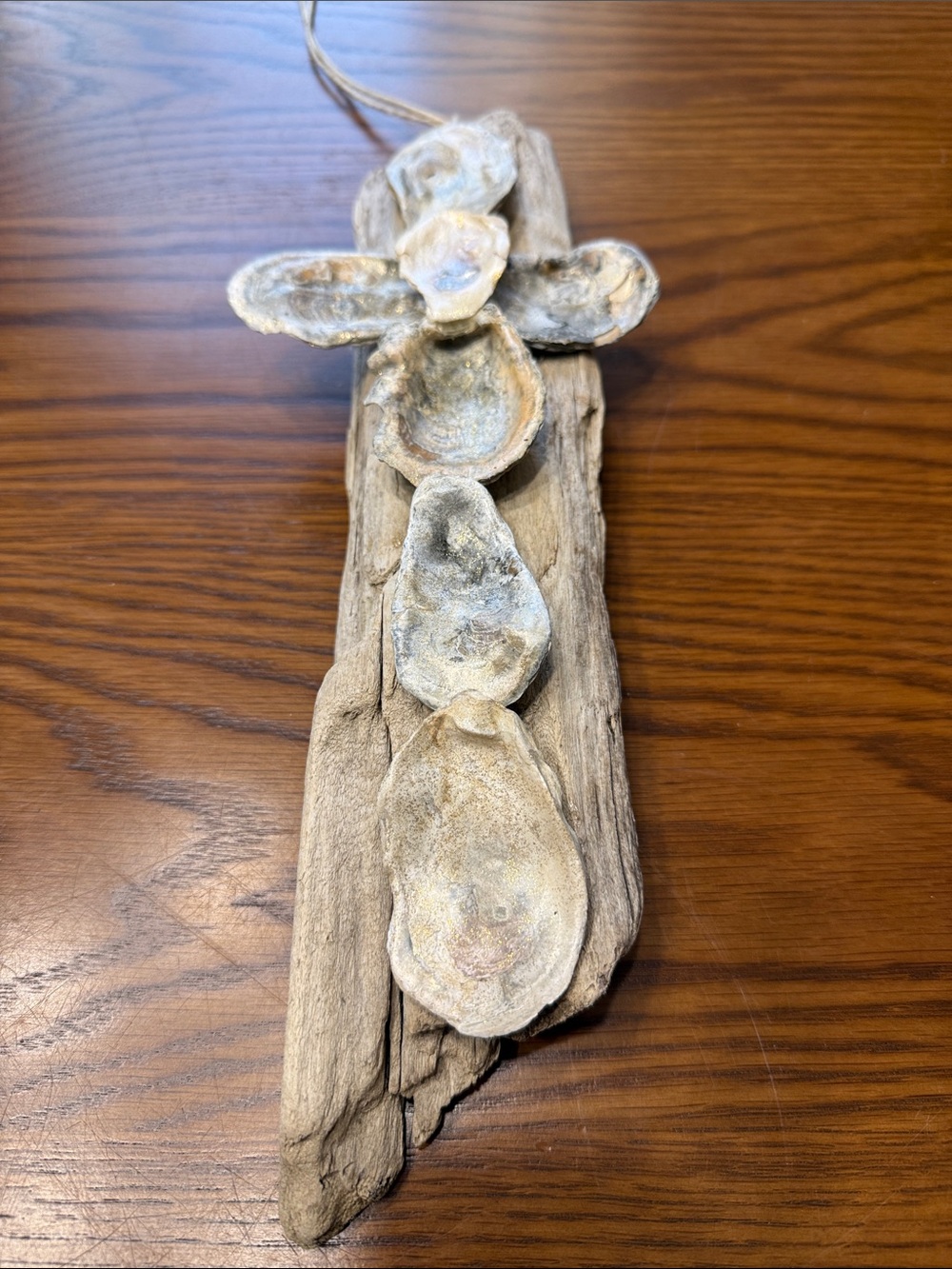 Driftwood & Oyster Shell Wall Hanging - Natural Cream